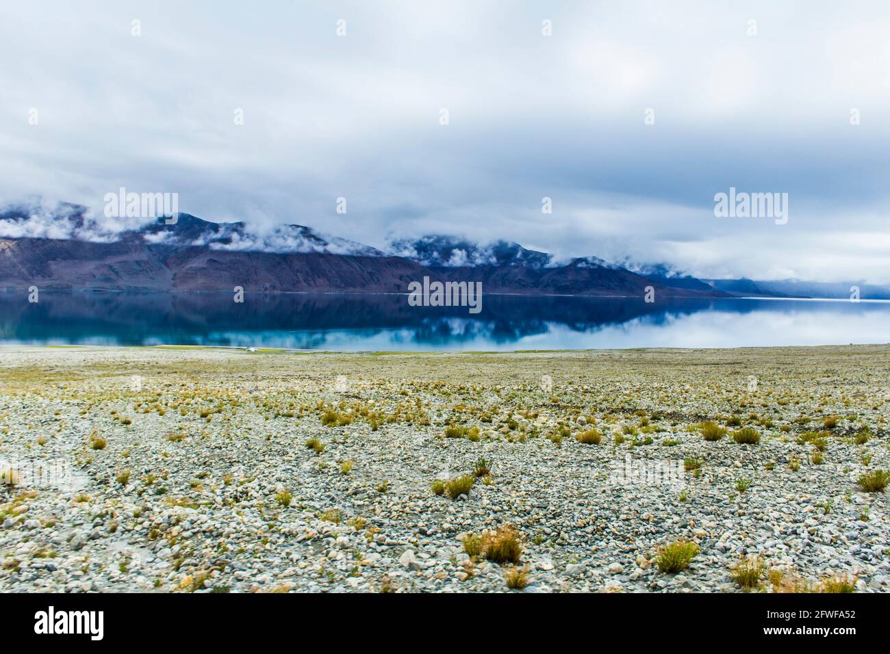Pangong Lake, Famous lake in Ladakh Stock Photo Alamy