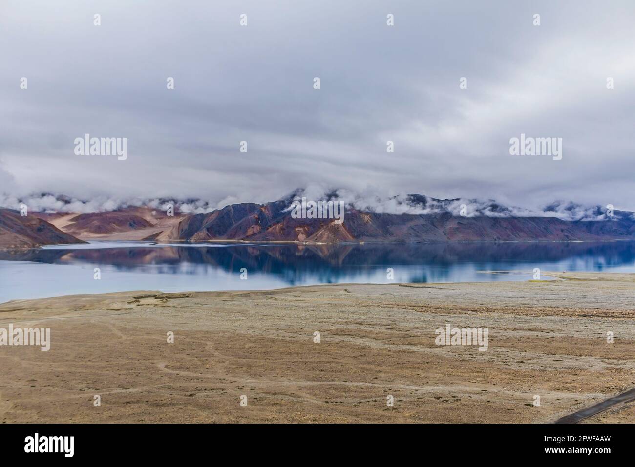 Pangong Lake, Famous lake in Ladakh Stock Photo Alamy
