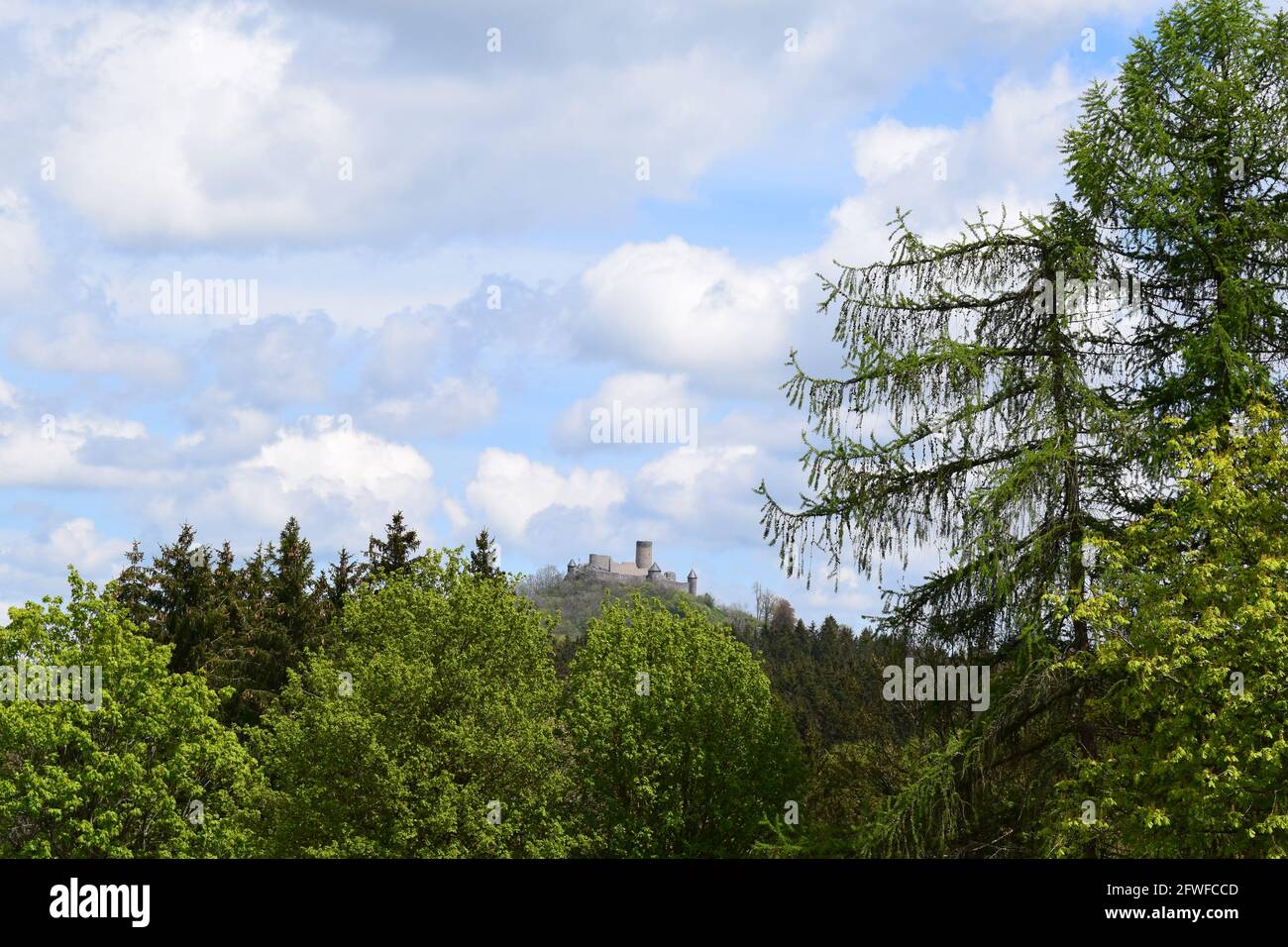 view to the Nürburg from the west Stock Photo