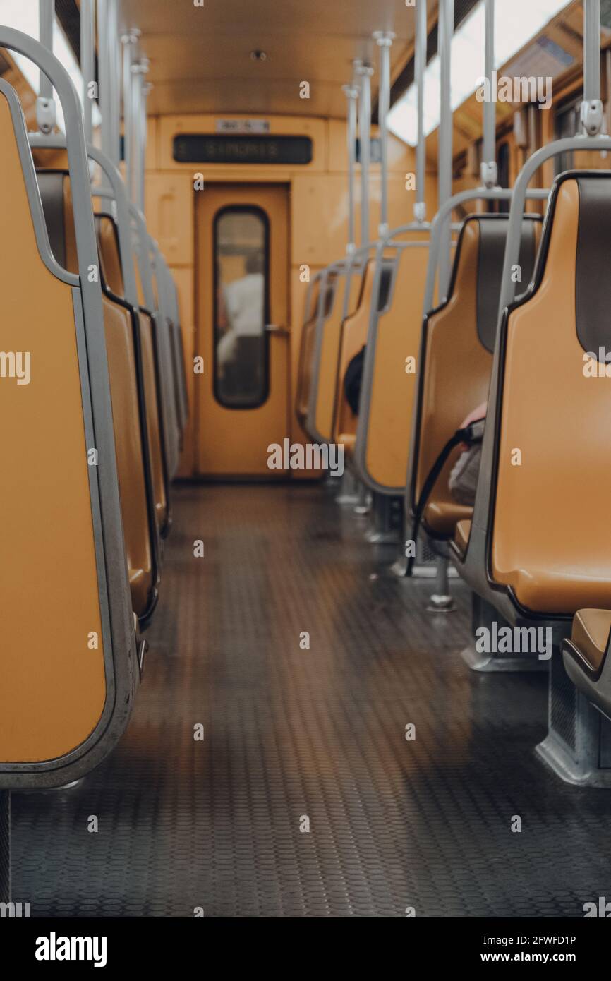 Empty metro carriage hi-res stock photography and images - Alamy