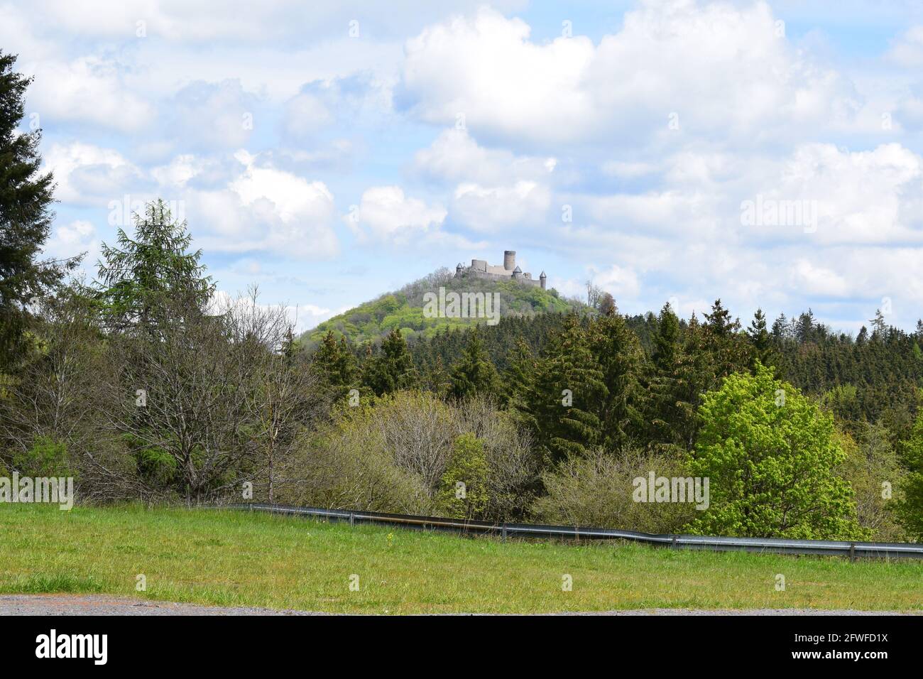 view to the Nürburg from the west Stock Photo
