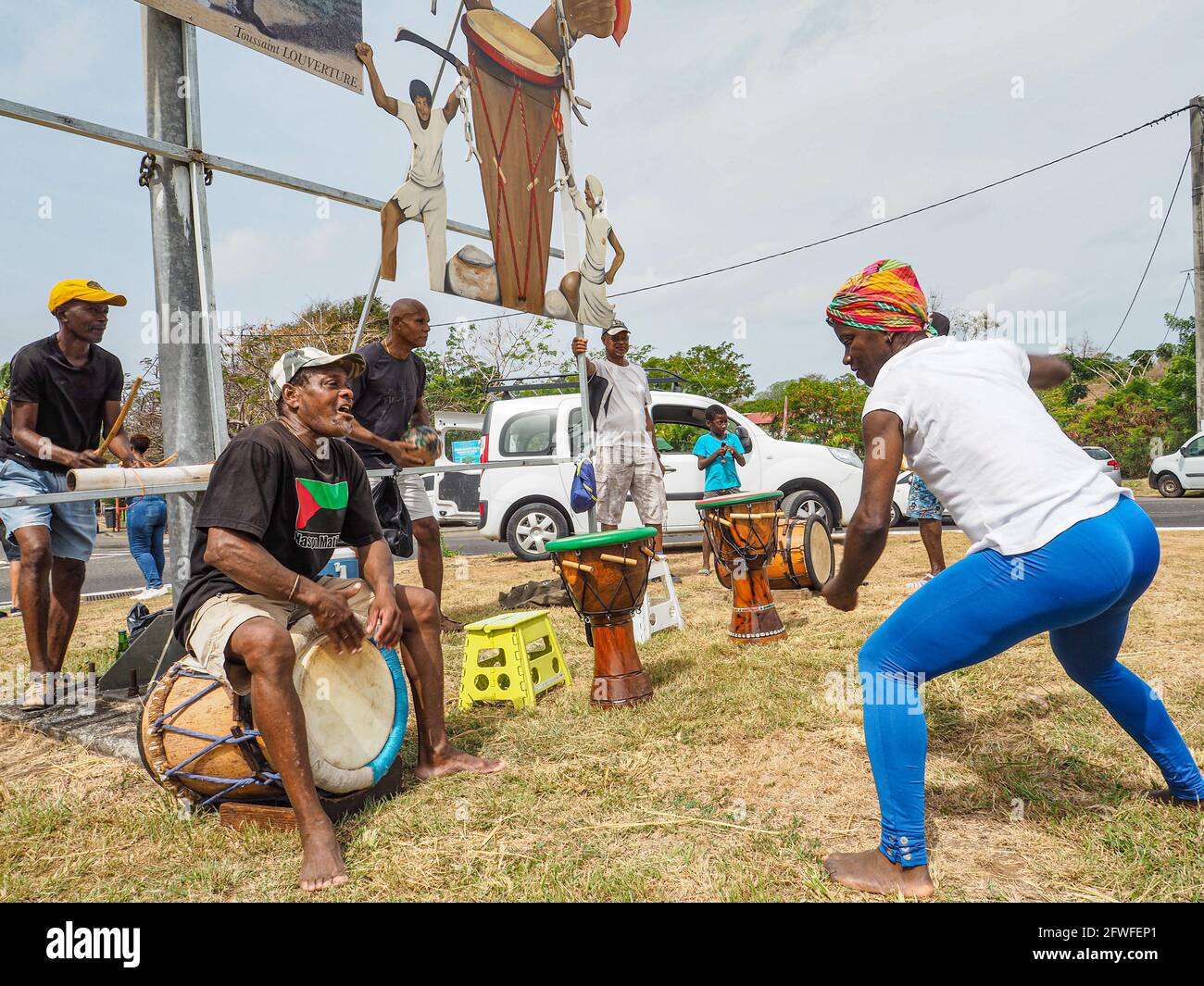 Sainte Anne, France. 22nd May, 2021. May 22 is the date of the abolition of slavery in Martinique unlike Guadeloupe it is May 27. Credit: Manuel JEAN-FRANCOIS/Alamy Live News Stock Photo