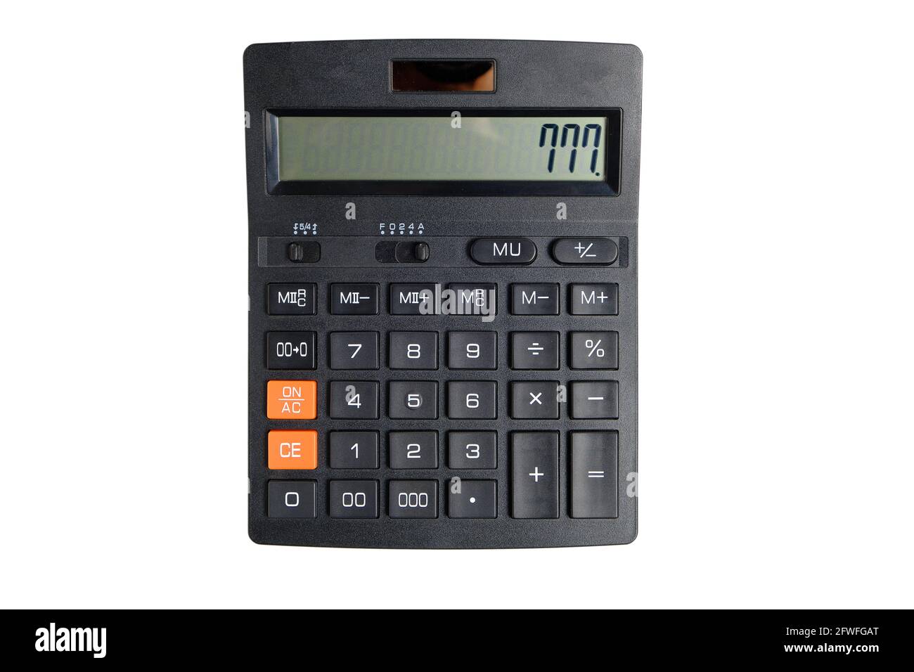 Basic Math Black Calculator Black calculator on white background, isolate Stock Photo - Alamy