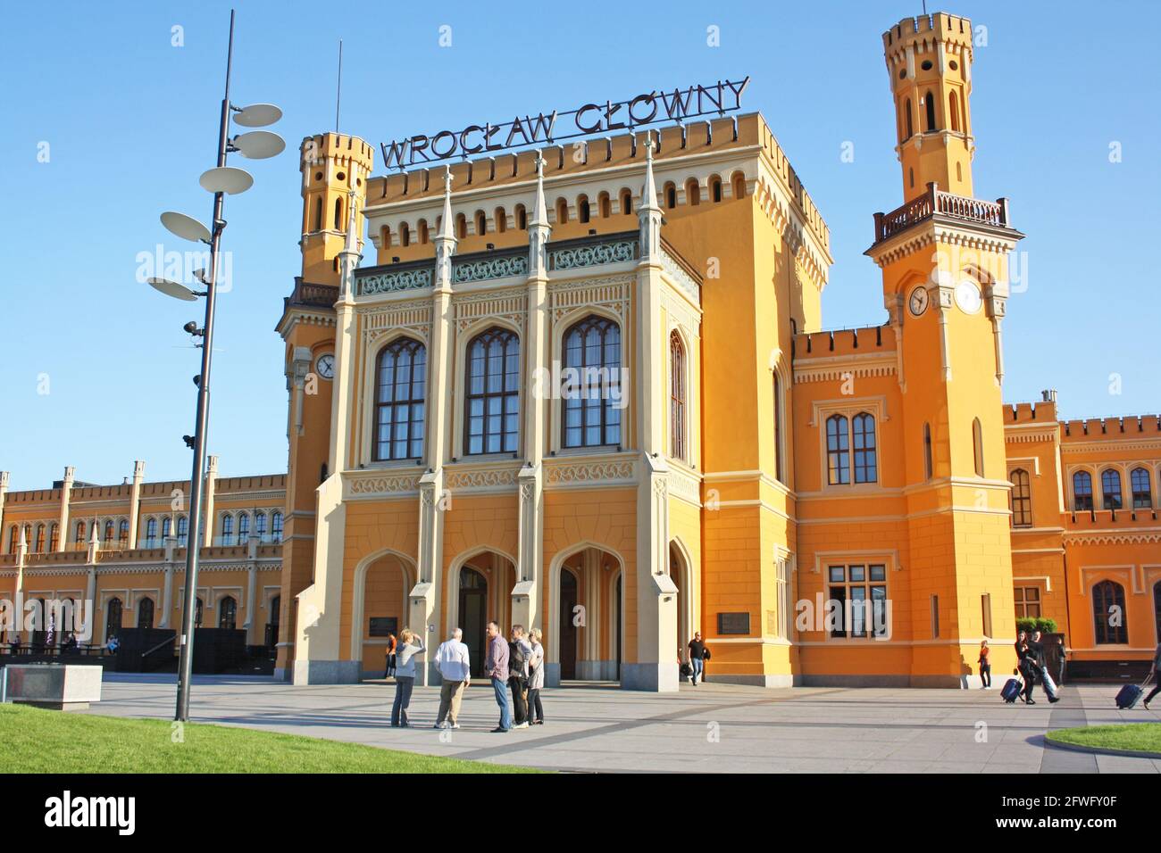 Wroclaw Glowny railway station, built 1855-7, designed by the royal ...