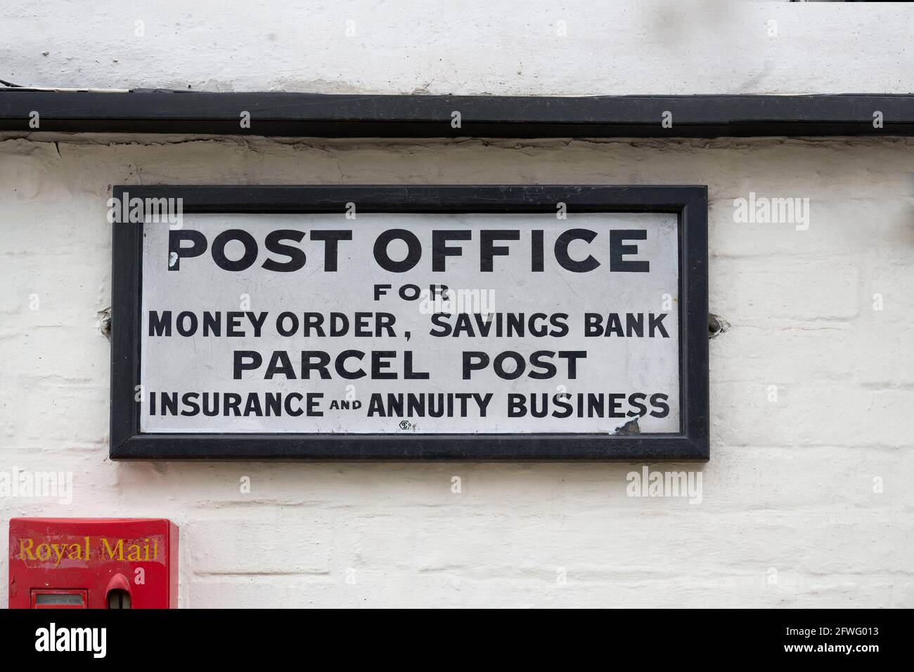 old post box.  Post box from early 1900s.  George VI post box Stock Photo