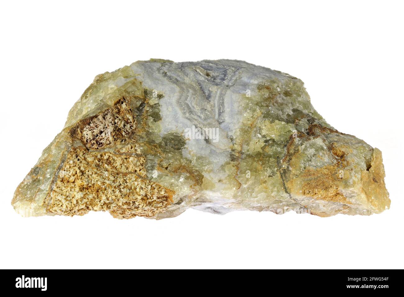 chalcedony from South Africa isolated on white background Stock Photo