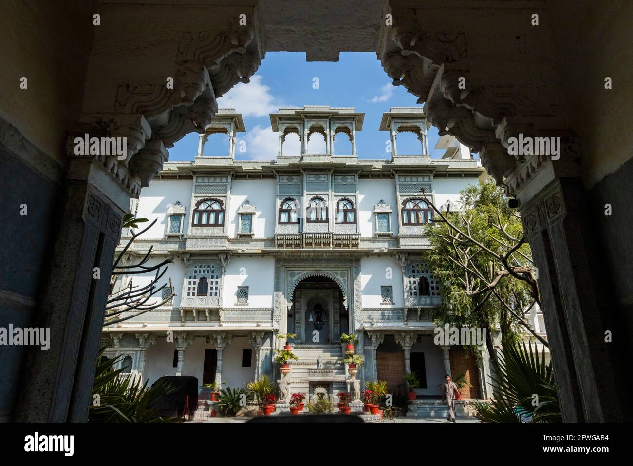 Amet Haveli hotel, Udaipur Rajasthan Stock Photo