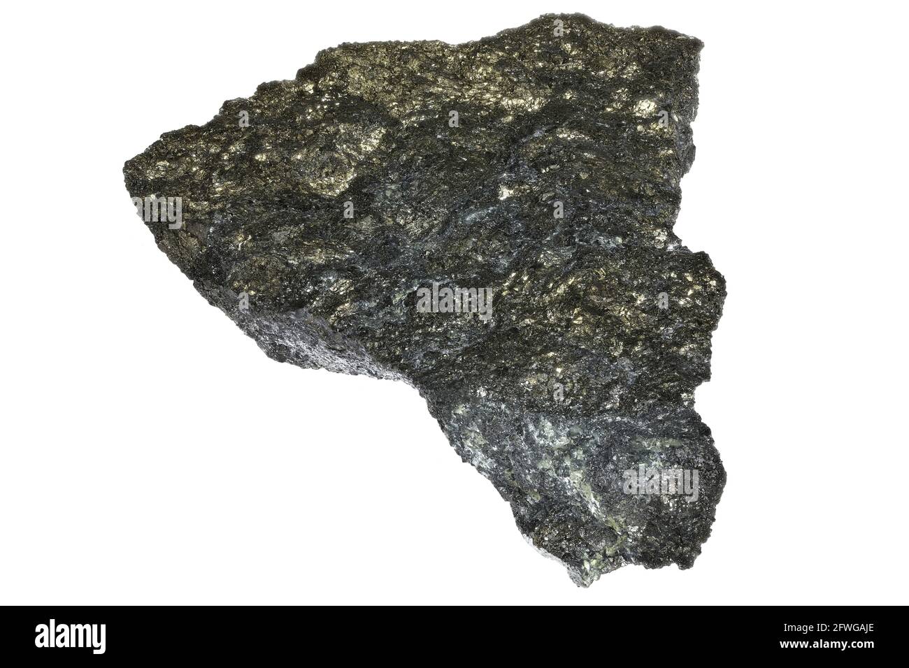 valleriite from Little Chief Mine, Yukon, Canada isolated on white background Stock Photo