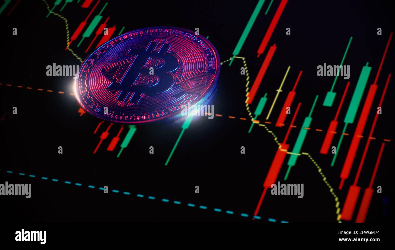 Cryptocurrency Bitcoin and Stock market graph bar. Cryptocurrency. Bitcoin  Stock Growth. Investing in Crypto assets. Investment platform with charts a  Stock Photo - Alamy