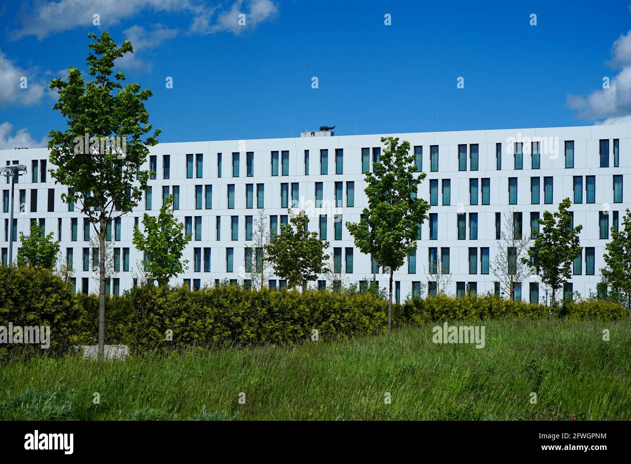 Modern office building in Freiham, a new development area in the west of Munich. Stock Photo