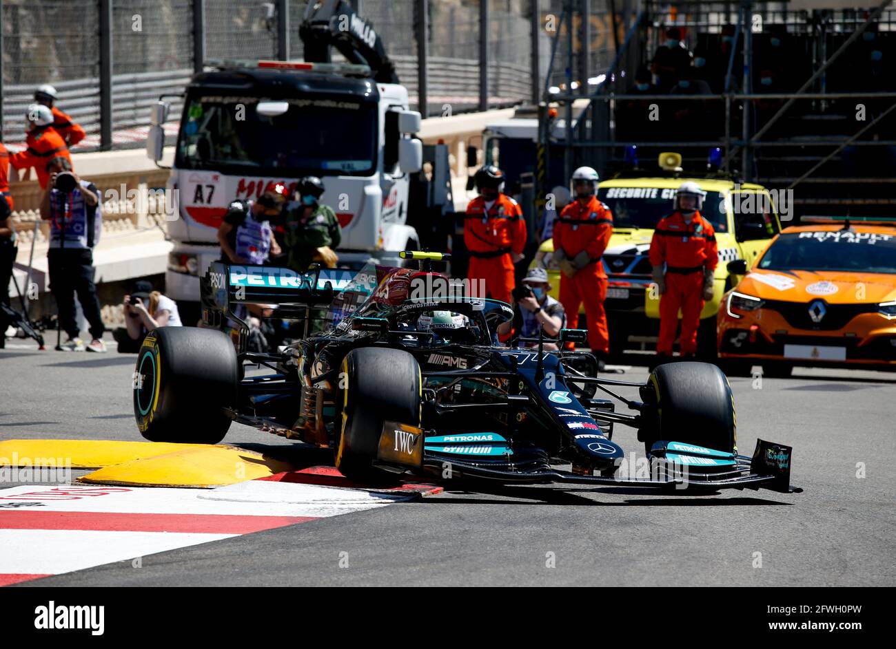 BOTTAS Valtteri (fin), Mercedes AMG F1 GP W12 E Performance, action during the 2021 Formula One World Championship, Grand Prix of Monaco from on May 20 to 23 in Monaco - Photo DPPI Stock Photo