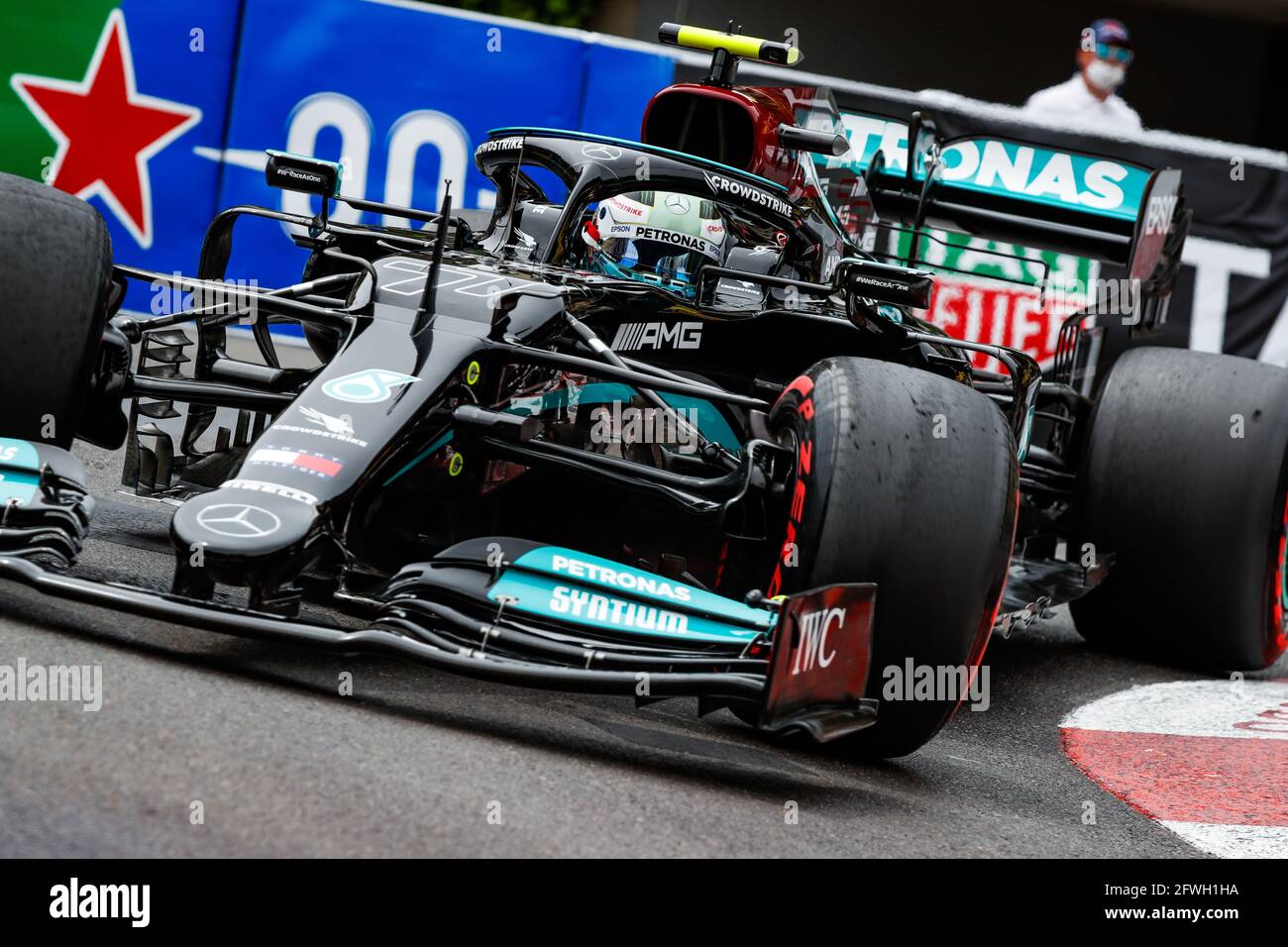 BOTTAS Valtteri (fin), Mercedes AMG F1 GP W12 E Performance, action during the 2021 Formula One World Championship, Grand Prix of Monaco from on May 20 to 23 in Monaco - Photo Florent Gooden / DPPI Stock Photo