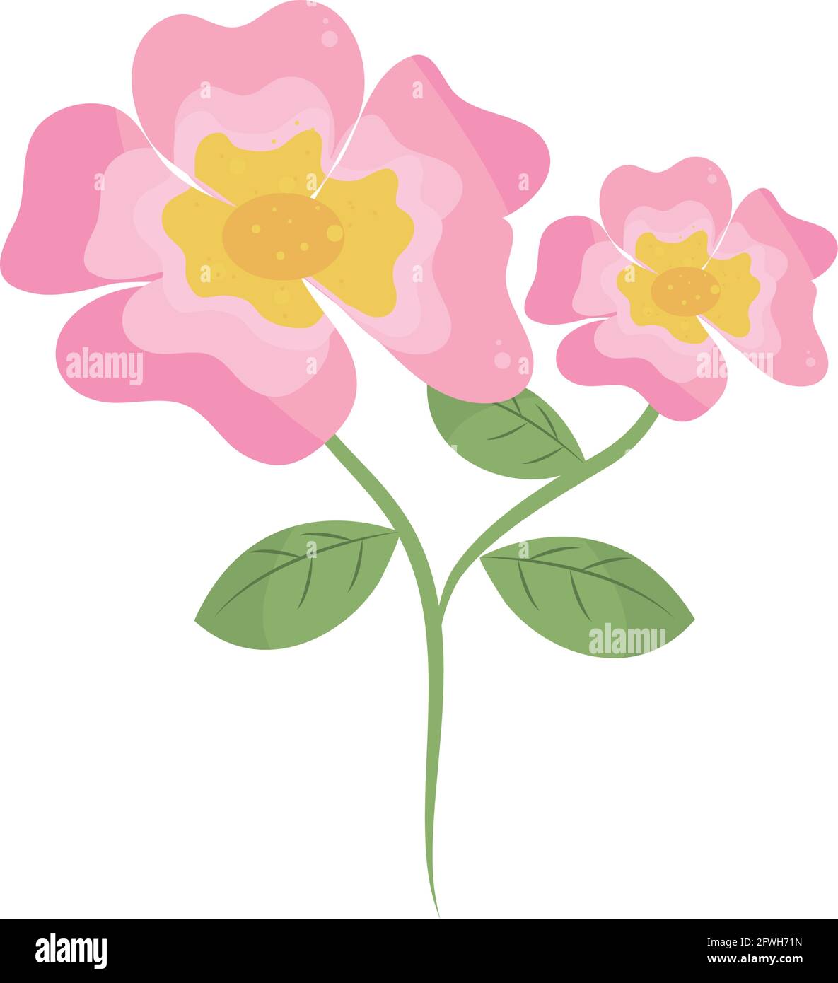 pink flowers plant Stock Vector Image & Art - Alamy