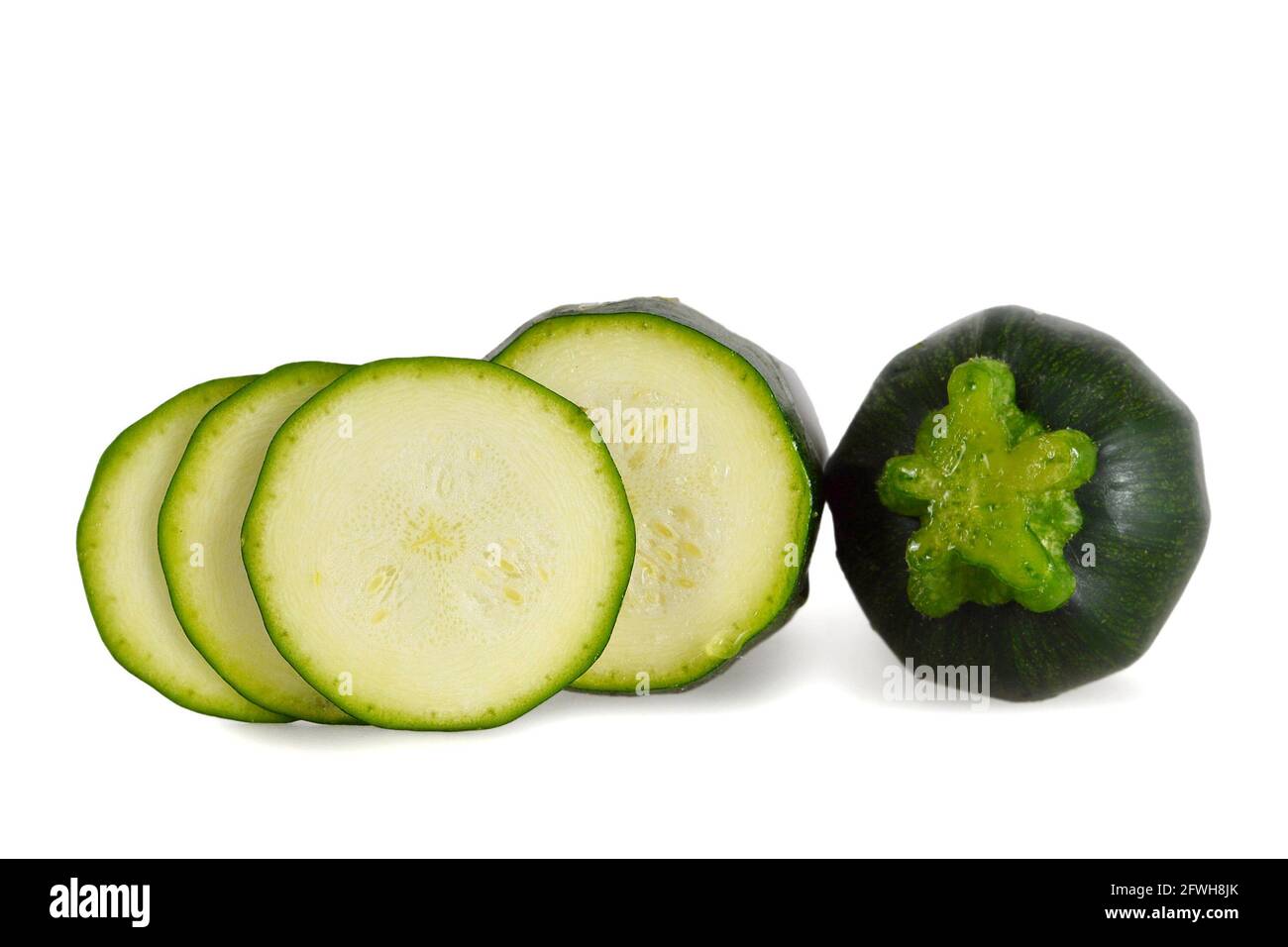 Zucchini isolated on white background Stock Photo