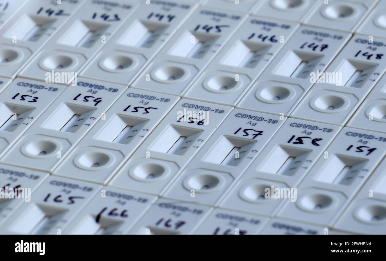 Rapid antigen test kits for COVID19 coronavirus disease at a testing