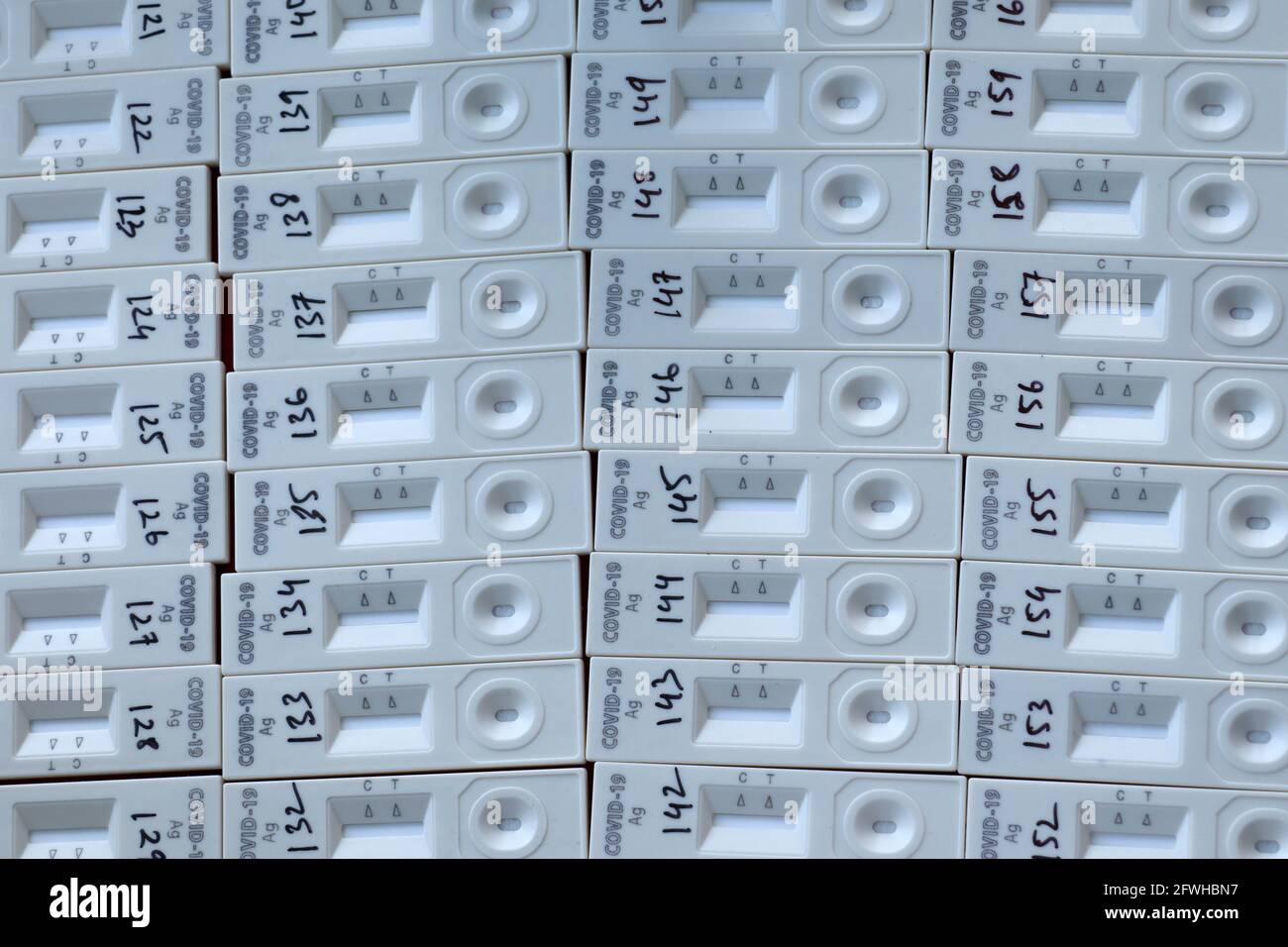 Rapid antigen test kits for COVID19 coronavirus disease at a testing