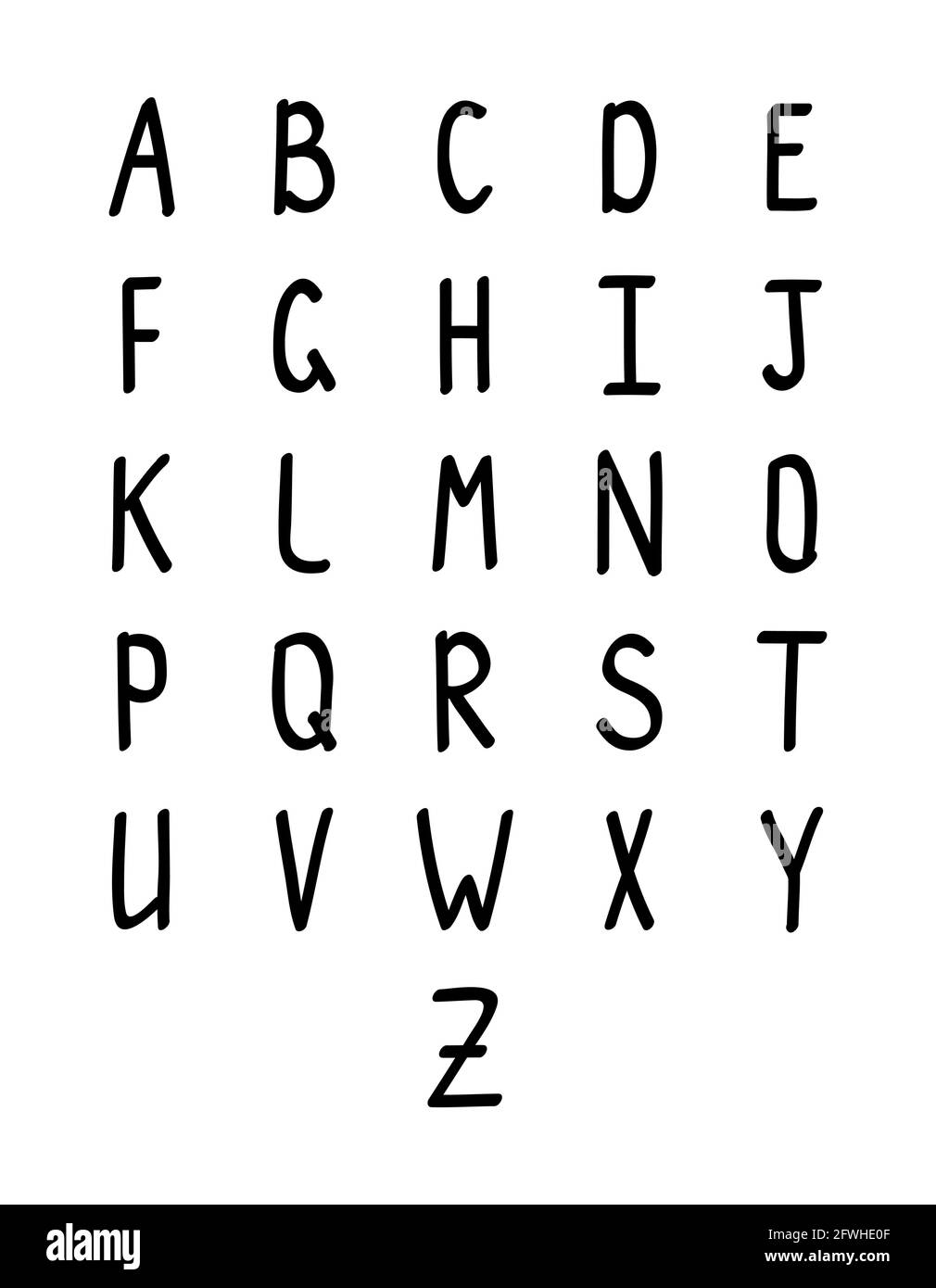 Hand Drawn Vector Alphabet Script Stock Vector Image And Art Alamy