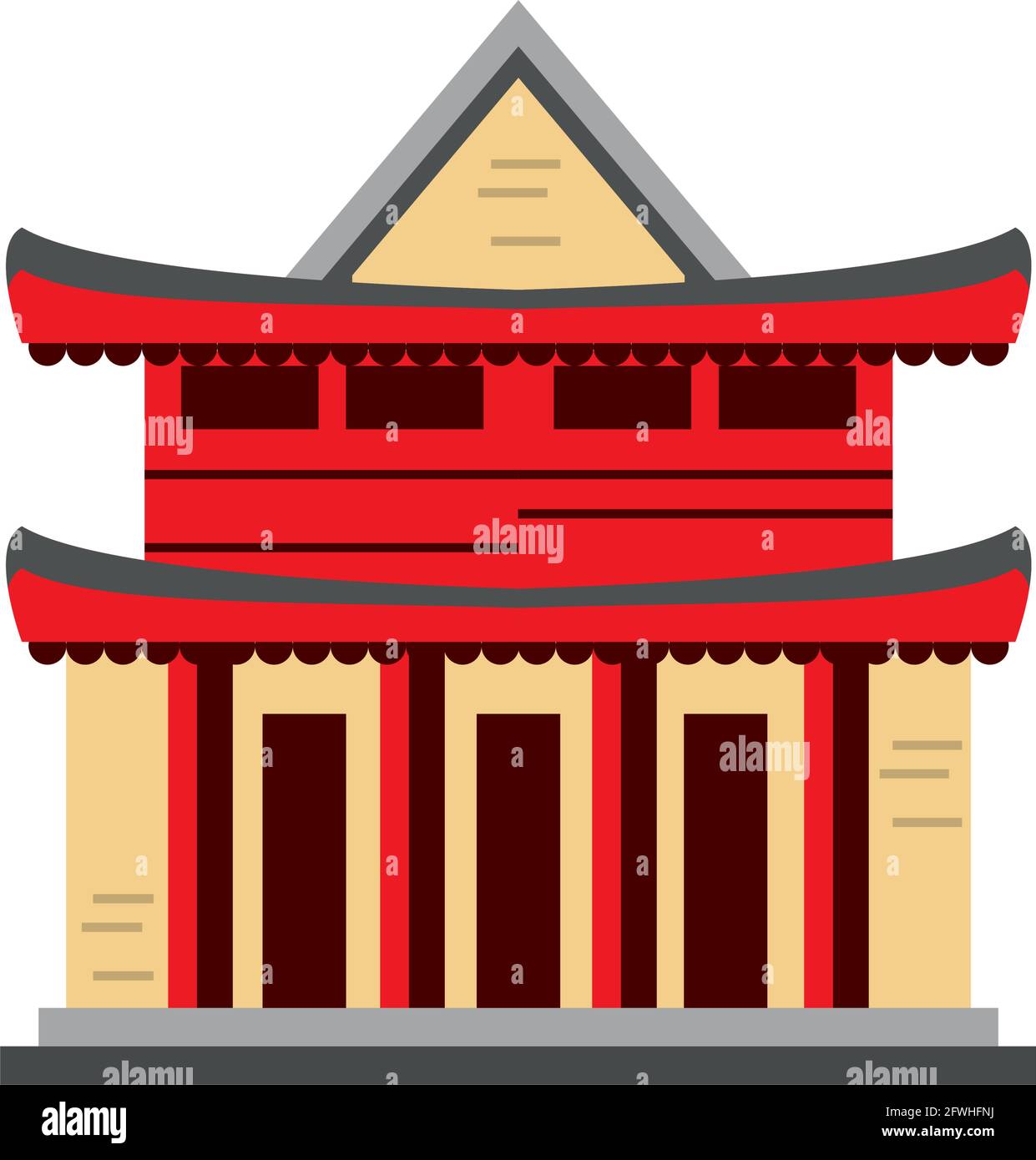 chinese architecture pagoda Stock Vector Image & Art - Alamy