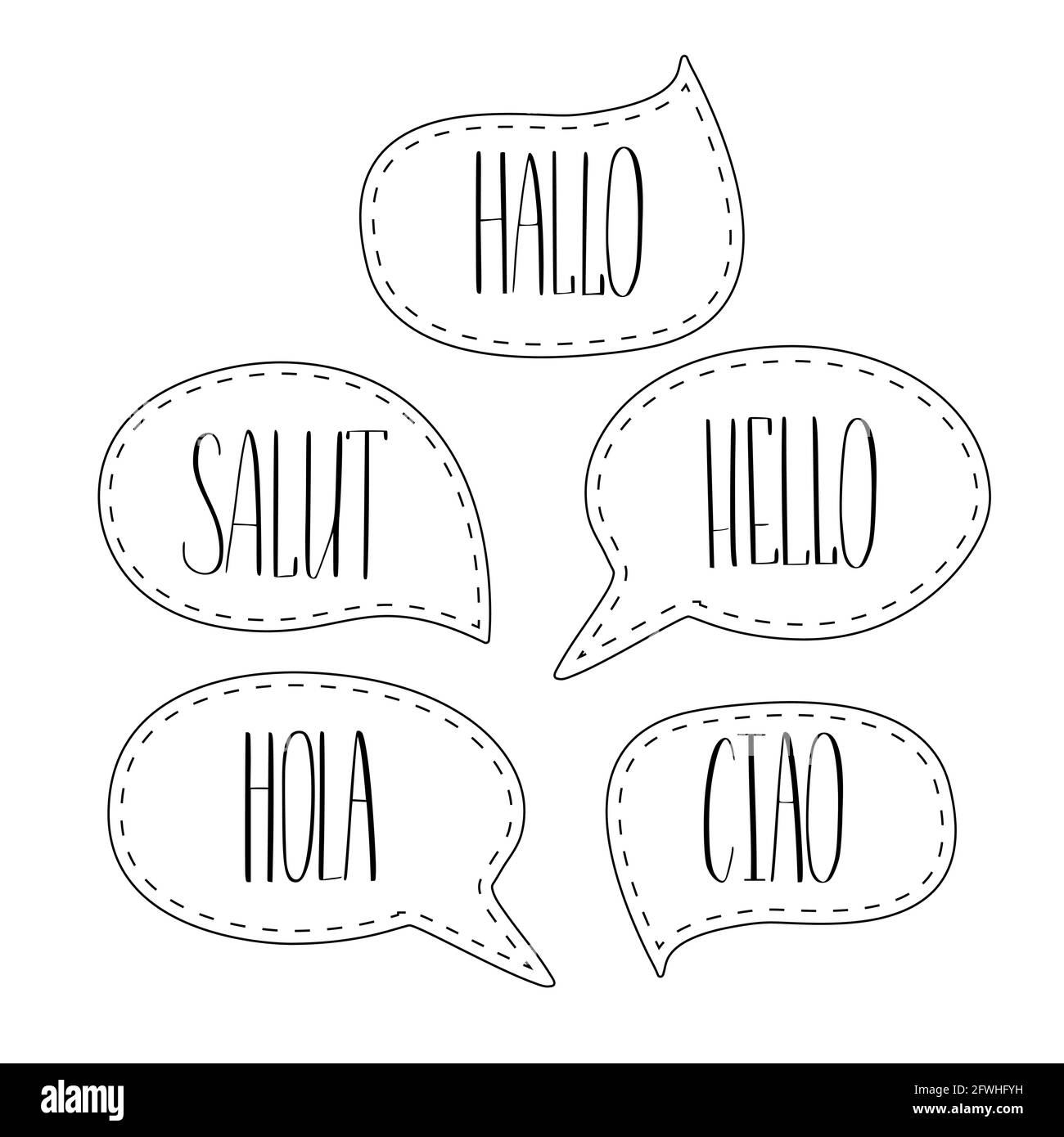 Sign poster spanish Black and White Stock Photos & Images - Alamy