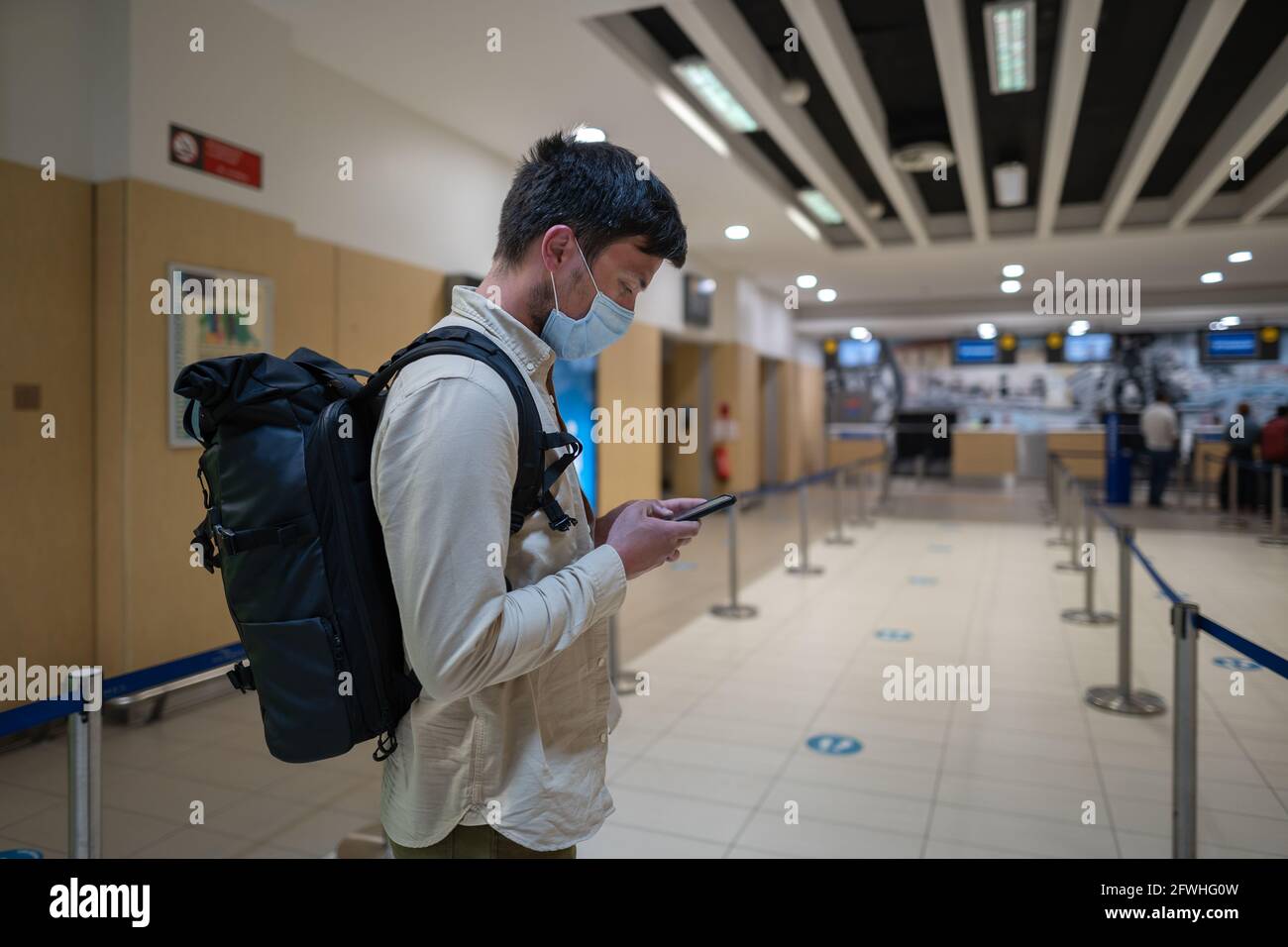 Flight rules during Covid19 pandemic only in protective face mask. New