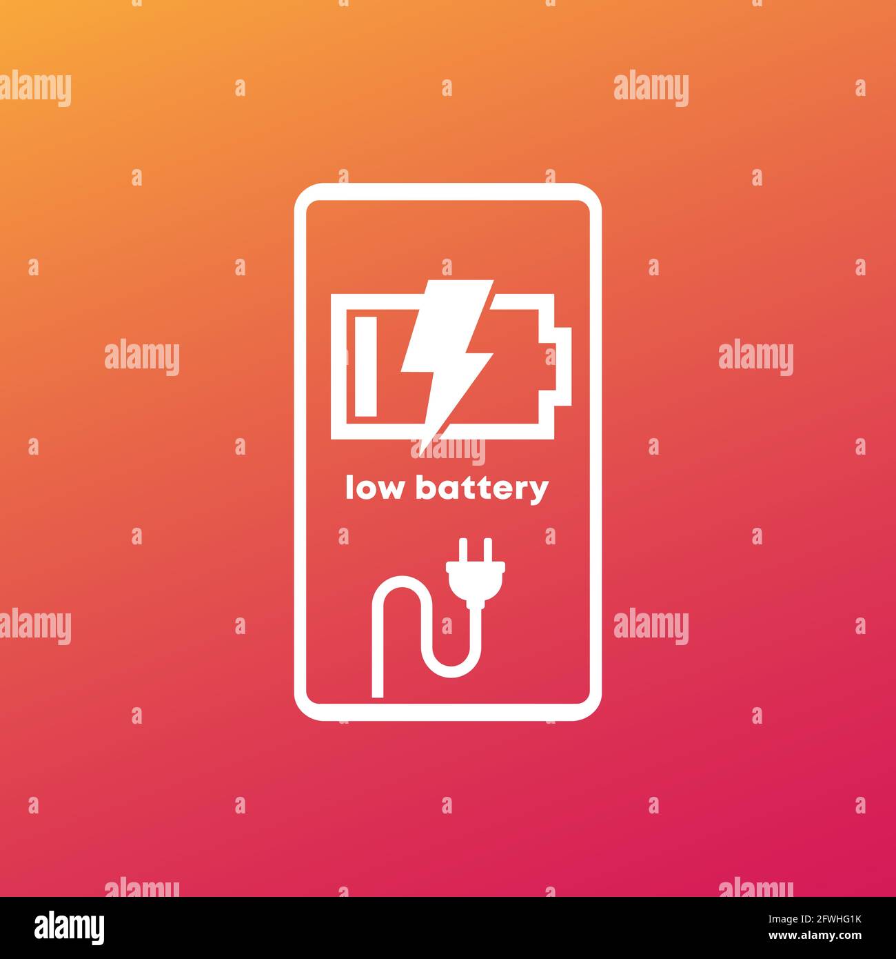 Low battery alert Stock Vector Images Alamy