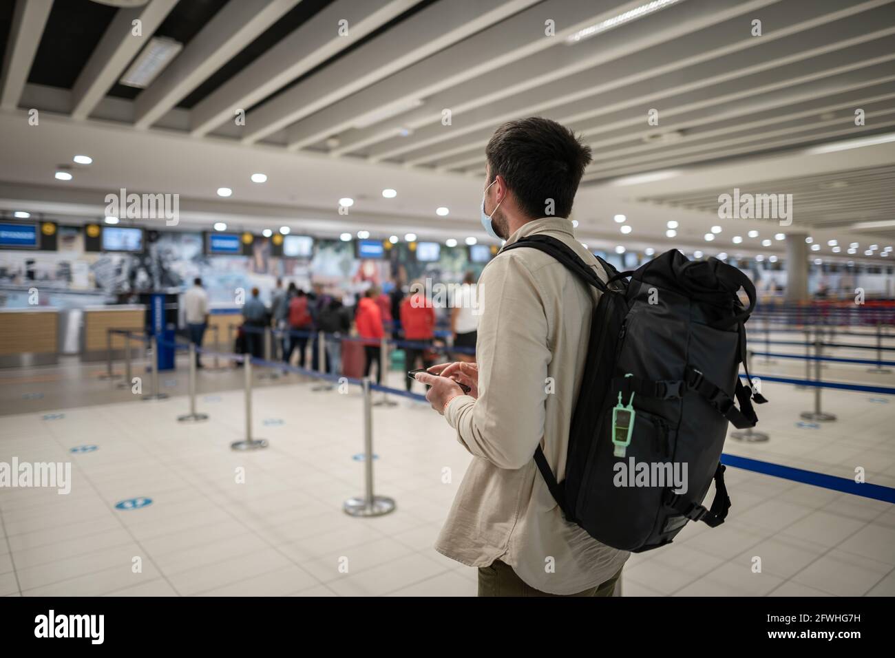 Flight rules during Covid19 pandemic only in protective face mask. New