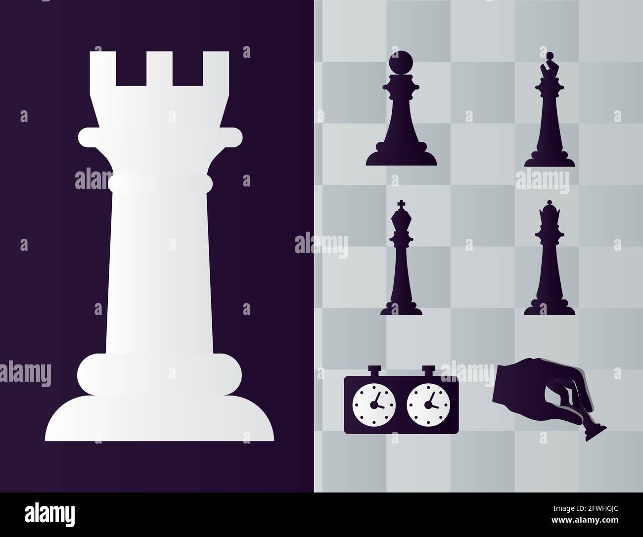 Photo chess pieces Stock Vector Images - Alamy