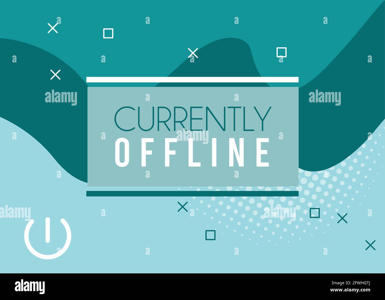 green currently offline template Stock Vector Image & Art - Alamy