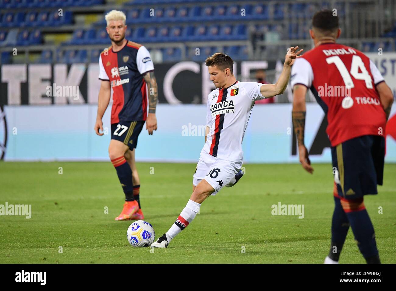 Cagliari, Italy. 22nd May, 2021. Miha Zajc of Genoa during