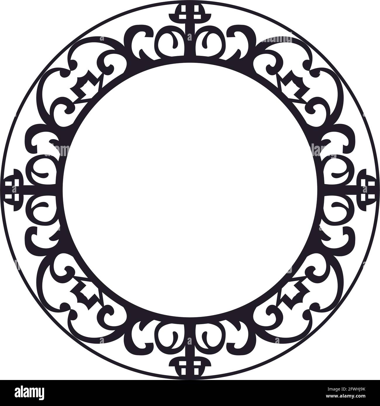 circular emblem frame Stock Vector Image & Art - Alamy