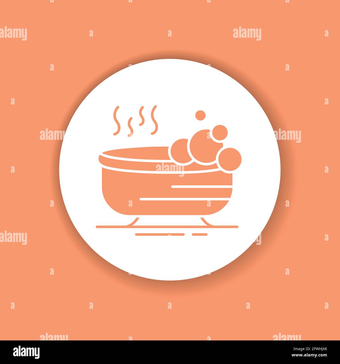 Woman relaxing bath spa Stock Vector Images - Alamy