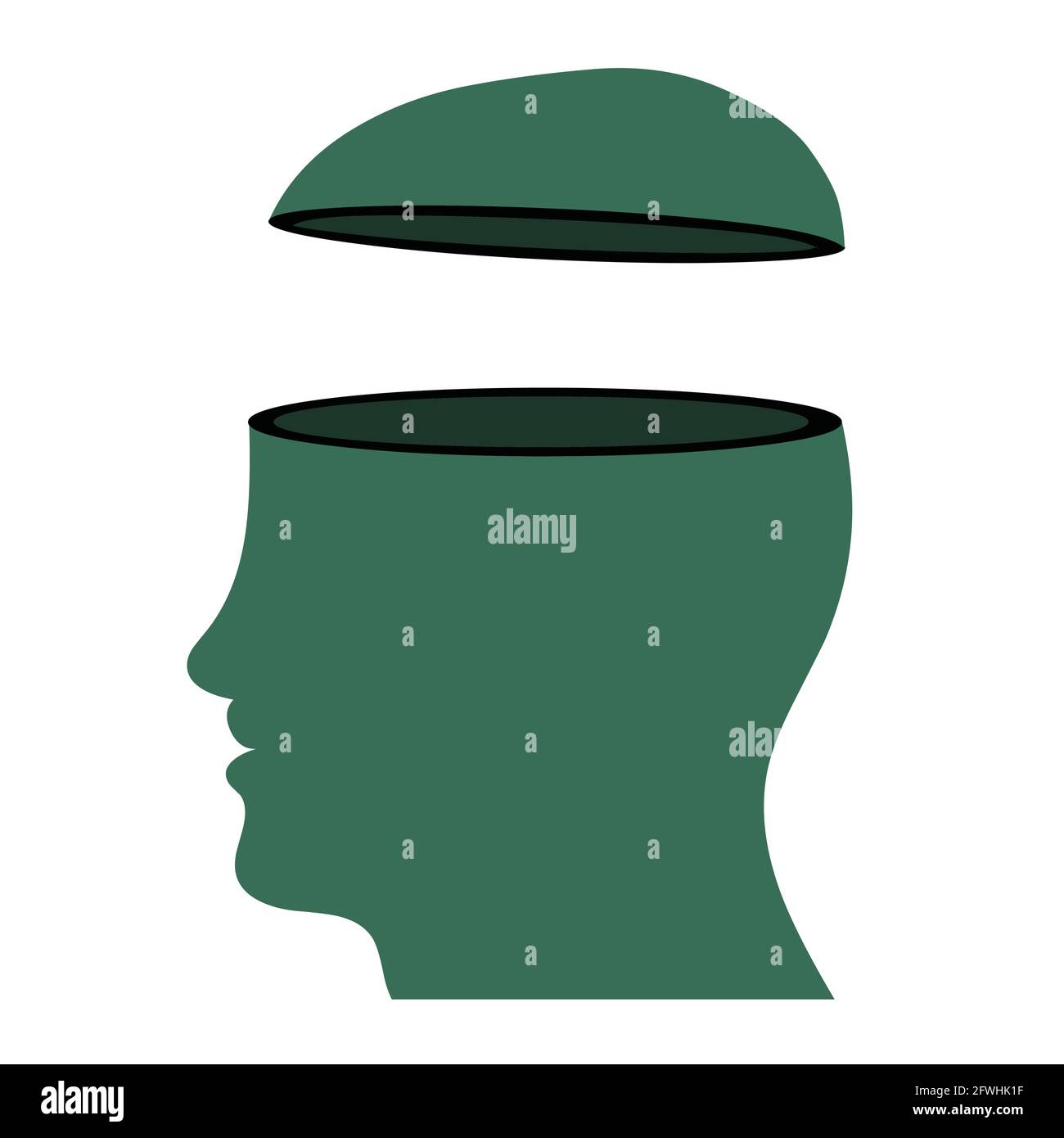 Open head concept vetor illustartion Stock Vector Image & Art Alamy