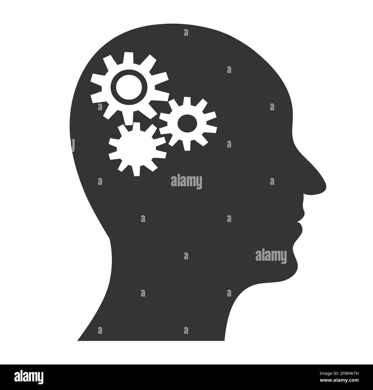 Human head set gear vector illustration Stock Vector Image & Art - Alamy