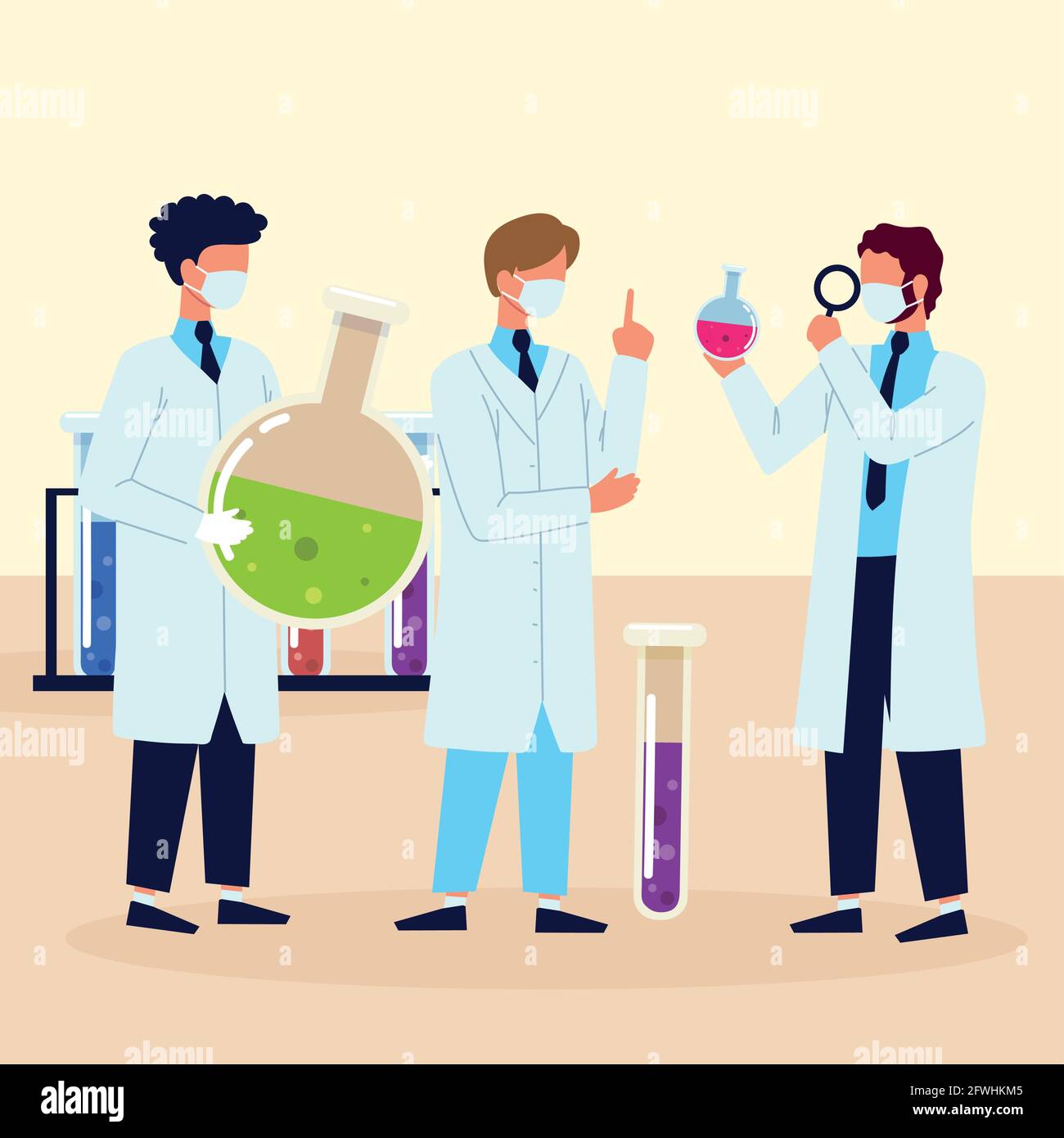 scientists science laboratory Stock Vector Image & Art - Alamy
