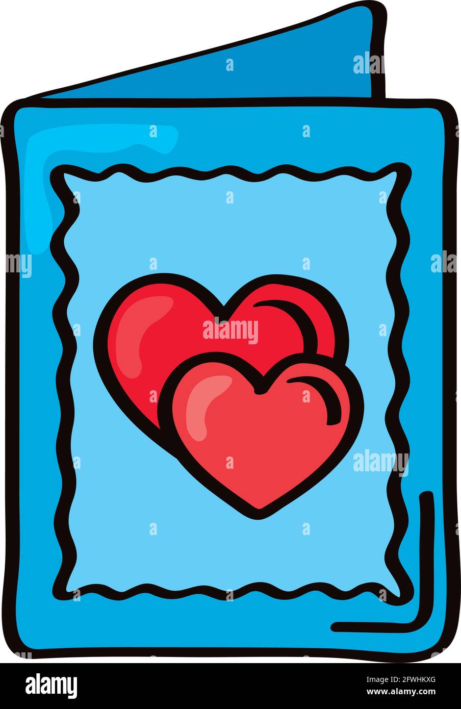 card with hearts love doodle Stock Vector Image & Art - Alamy