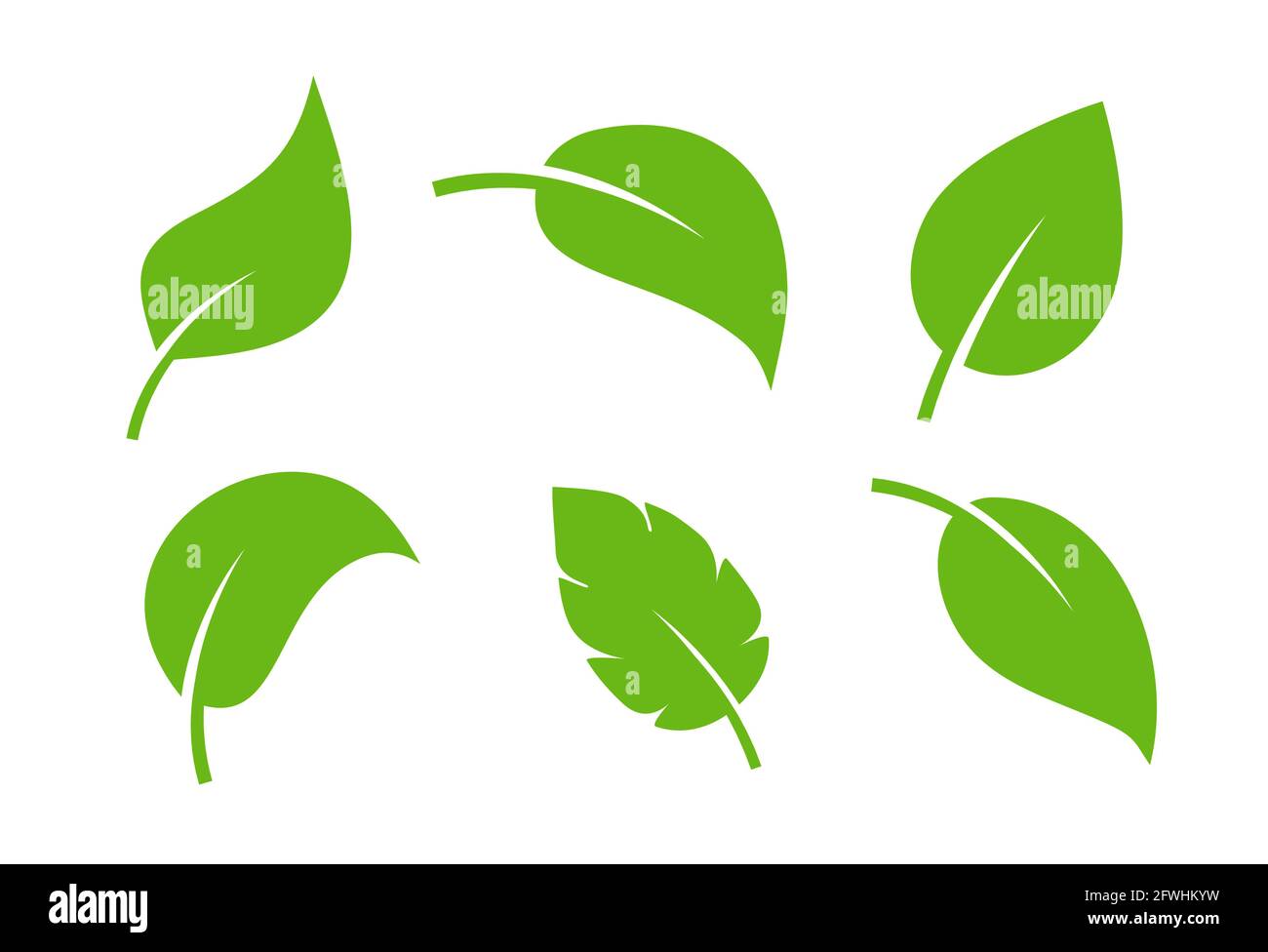 Leaf vector icon logo. Vegan leaves green eco flat herbal icon simple ...