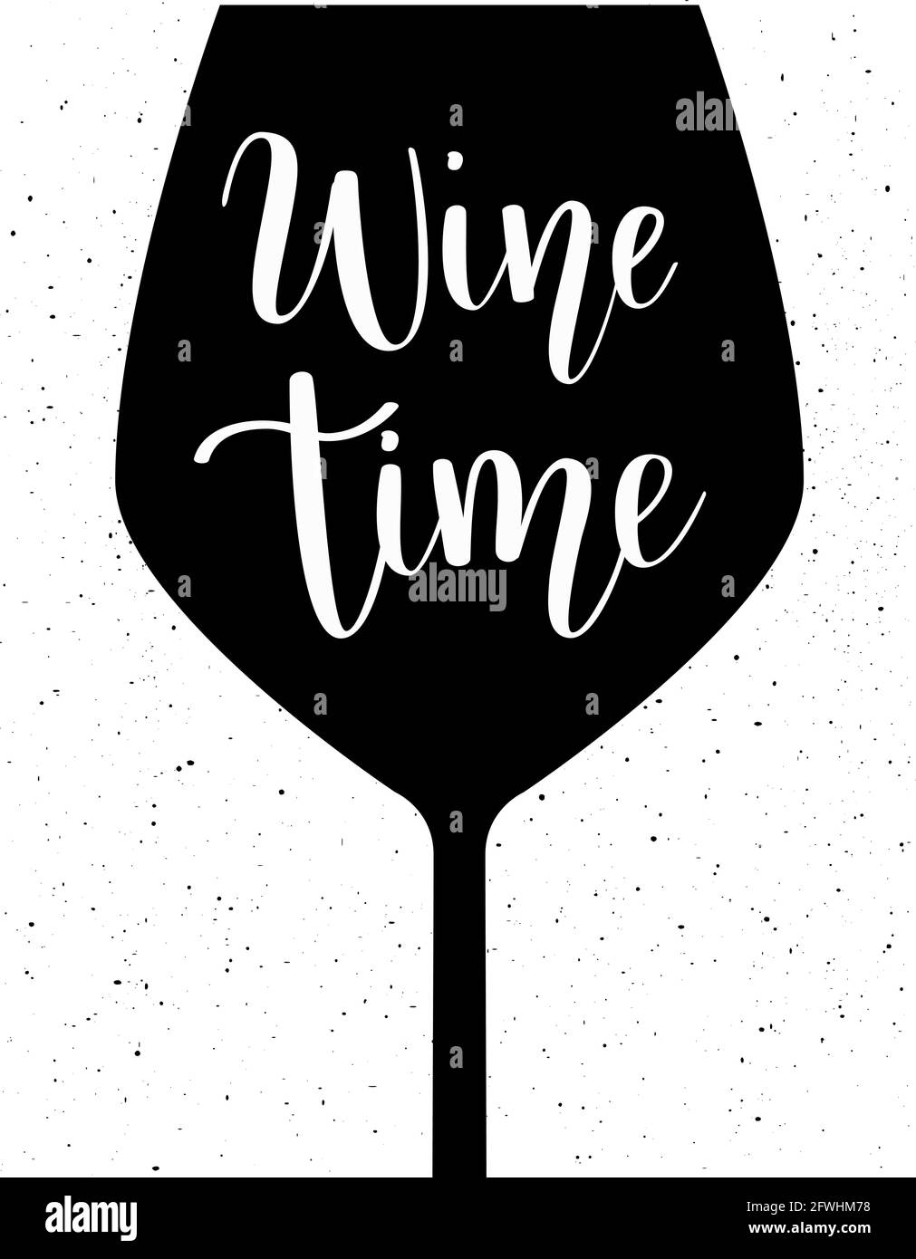 Wine time vector lettering Stock Vector Image & Art Alamy