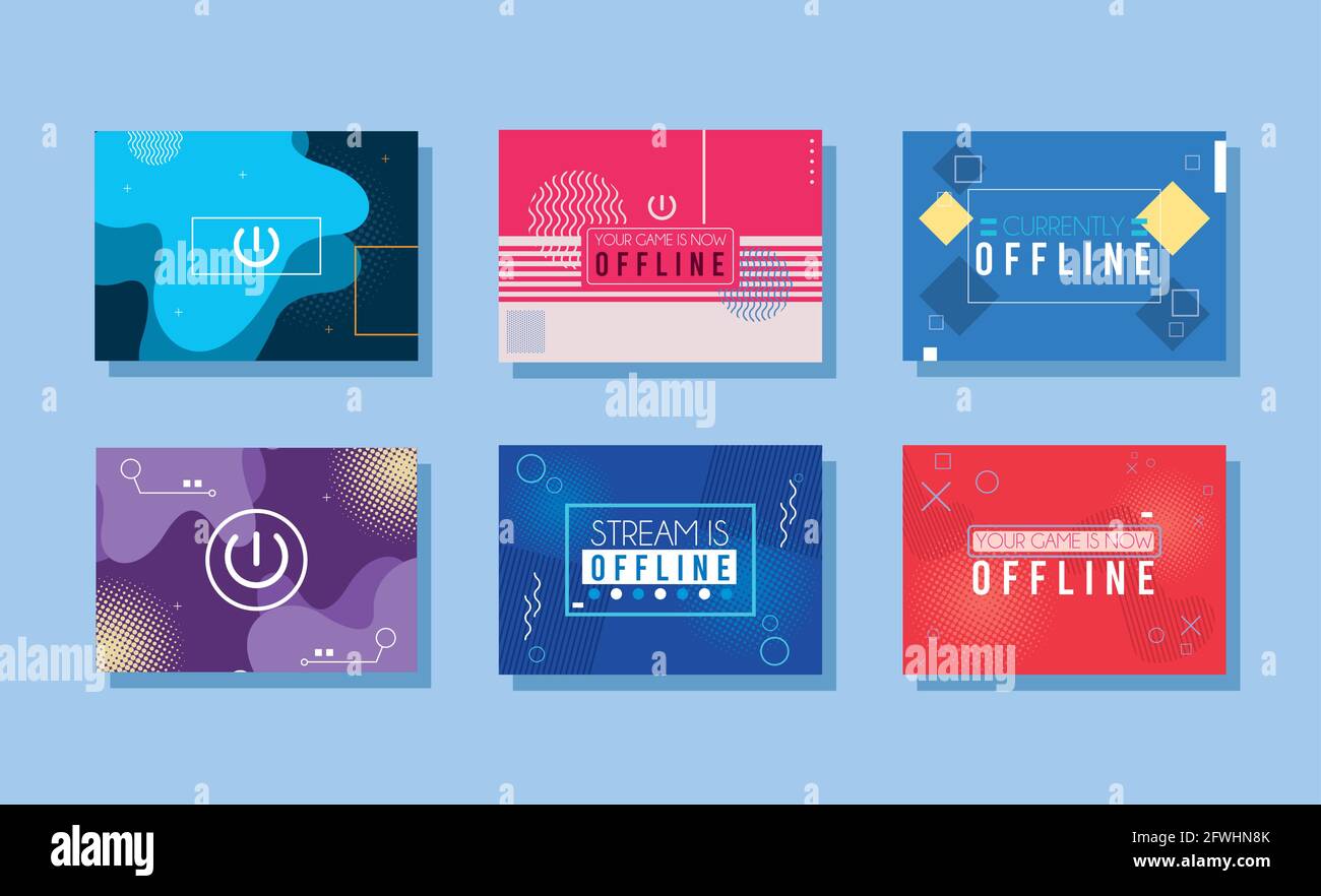currently offline six templates Stock Vector Image & Art - Alamy