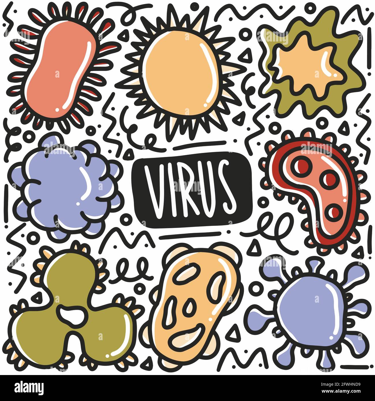 Bacteria virus icon cartoon style hi-res stock photography and images -  Alamy