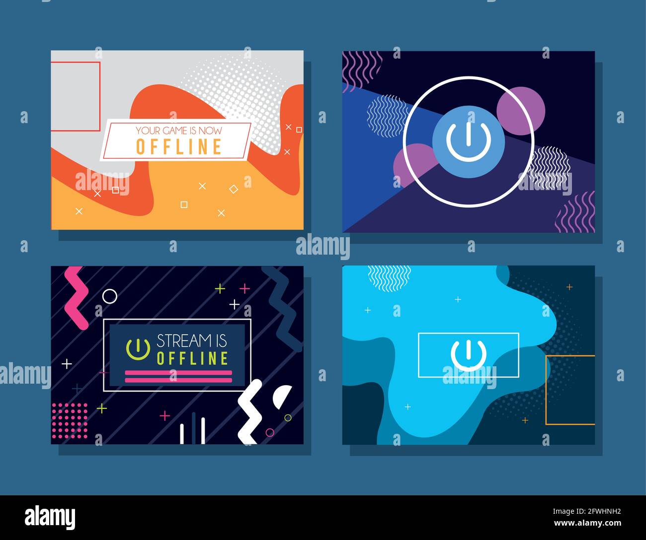 four currently offline templates Stock Vector Image & Art - Alamy