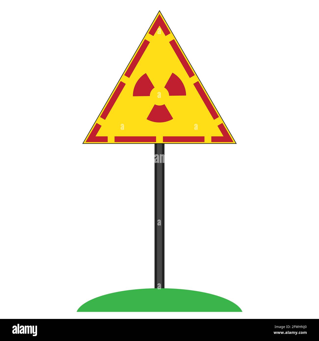 Ionizing Radiation Sign. Radioactive Contamination Symbol. Warning