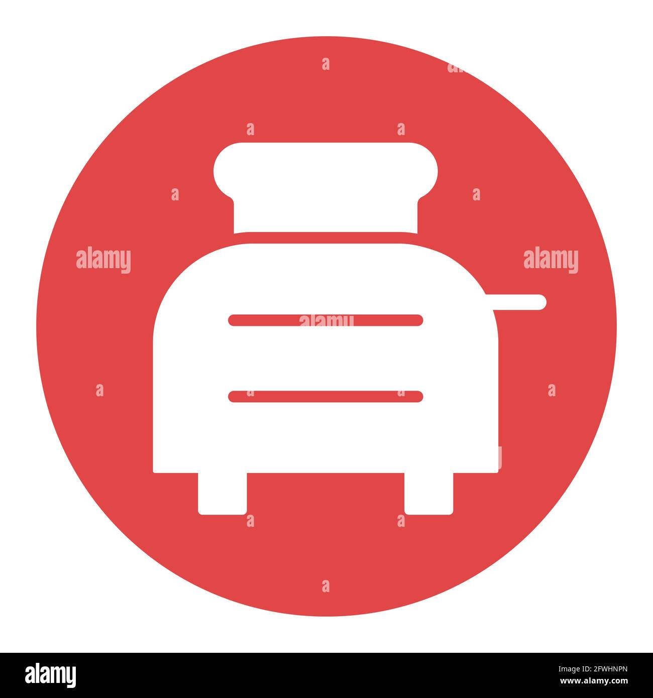 Toaster with toasts vector white glyph icon. Kitchen appliance. Graph ...