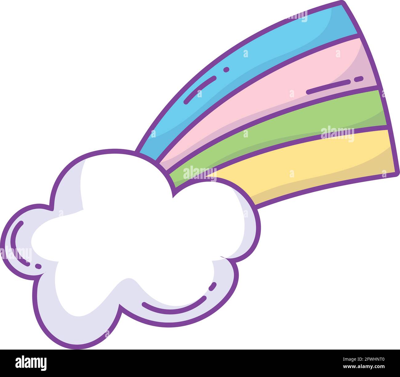 cartoon rainbow cloud Stock Vector Image & Art - Alamy