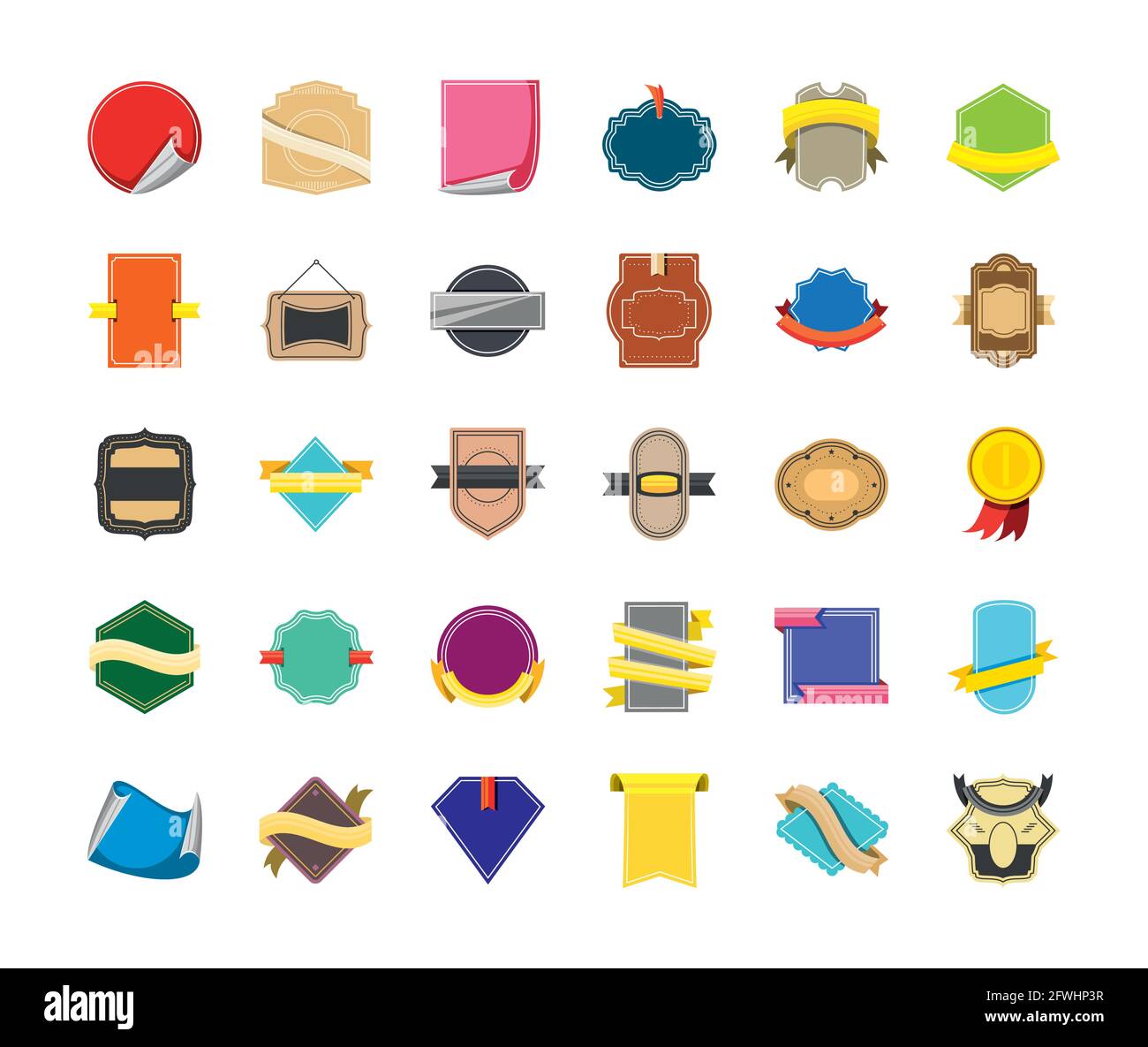 set of template labels Stock Vector Image & Art - Alamy