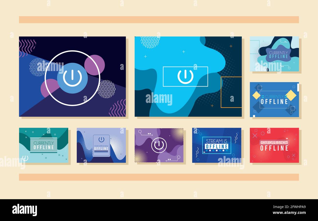 currently offline templates Stock Vector Image & Art - Alamy image.