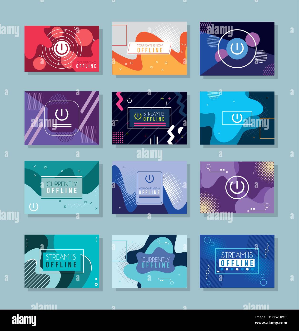 twelve currently offline templates Stock Vector Image & Art - Alamy