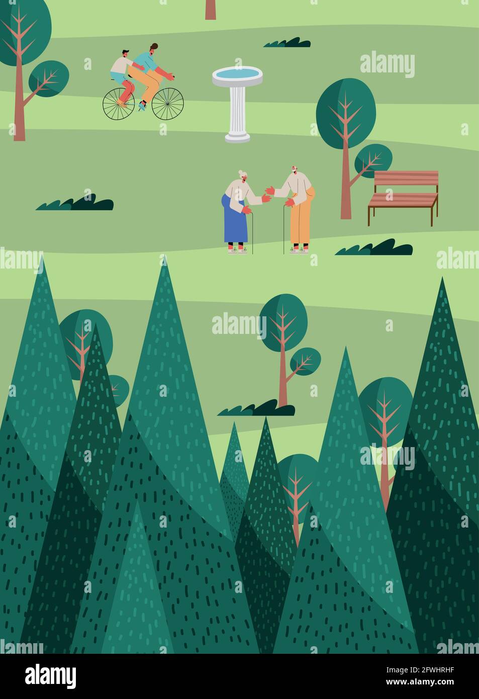family members in field Stock Vector Image & Art - Alamy