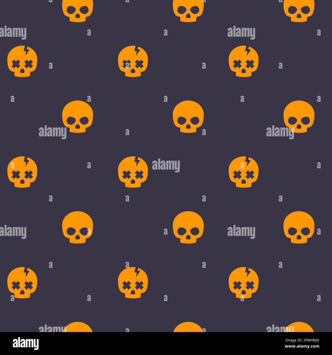 pattern with skull dark seamless vector background Stock Vector Image ...