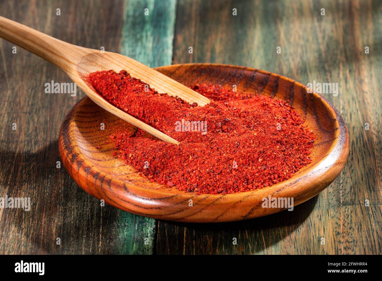 Red annatto seeds powder Bixa orellana Stock Photo Alamy