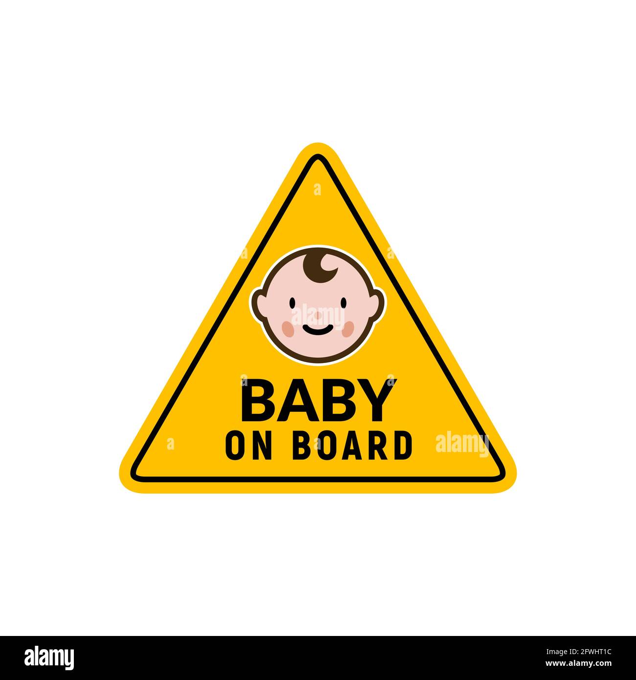 Baby on board sign icon. Child safety sticker warning emblem. Baby safety  design illustration Stock Vector Image & Art - Alamy